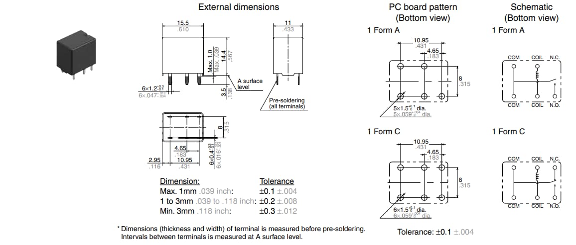 Panasonic Industrial Devices CN-M Relays