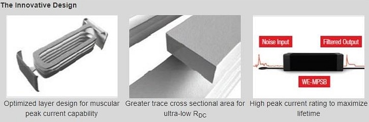 Würth Elektronik WE-MPSA和WE-MPSB多层铁氧体磁珠