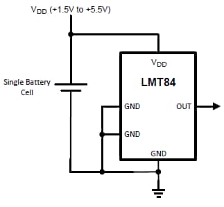 框图 - Texas Instruments LMT8x 温度传感器