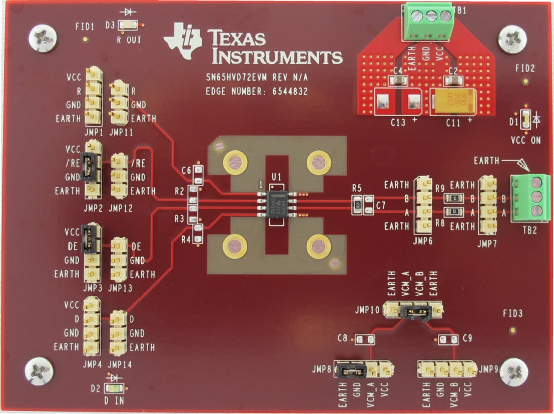 图表 - Texas Instruments RS-485半双工评估模块