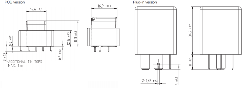 TE Connectivity Mini K HV 预充电继电器