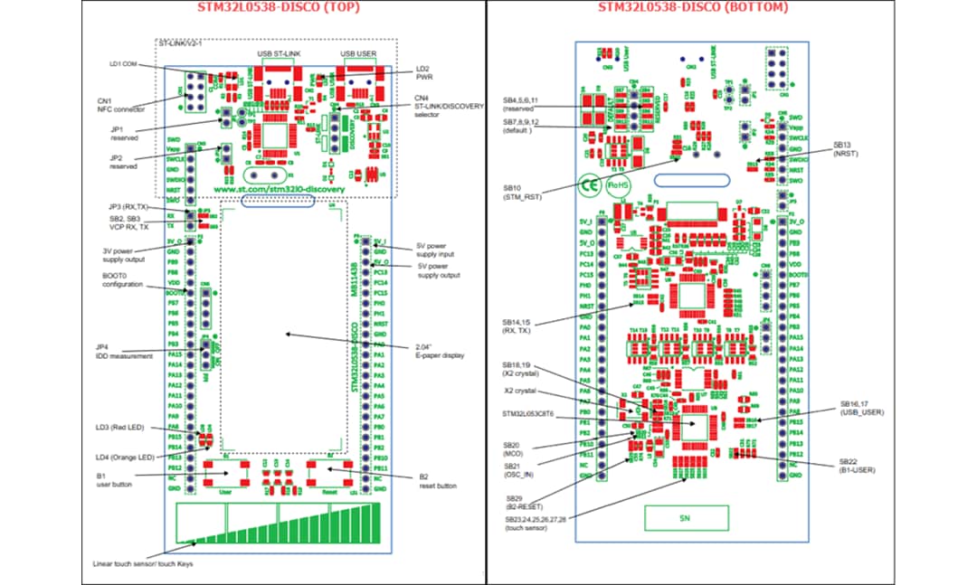 机械图纸 - STMicroelectronics STM32L0538 探索套件