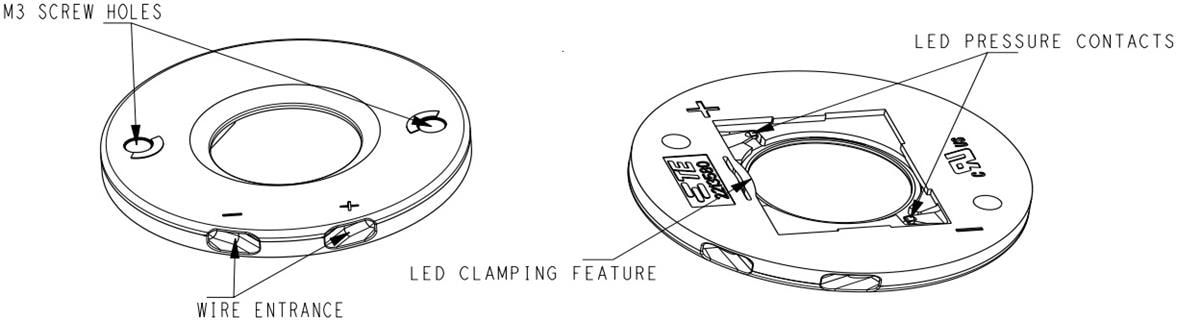 机械图纸 - TE Connectivity LUMAWISE Z50 LED 灯座