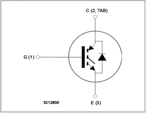 原理图 - STMicroelectronics STGWT28IH125DF 沟槽式栅极场终止型 IGBT
