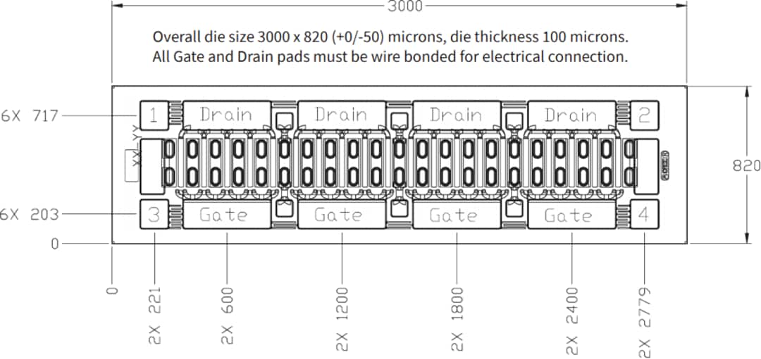 机械图纸 - MACOM CGHV600 6GHz GaN HEMT