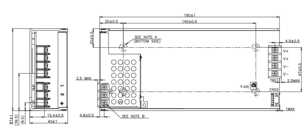 图表 - TDK-Lambda CUS350M电源