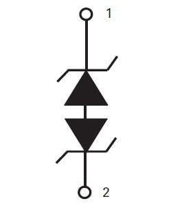 框图 - Littelfuse SP1026 0201 30kV ESD保护TVS二极管阵列