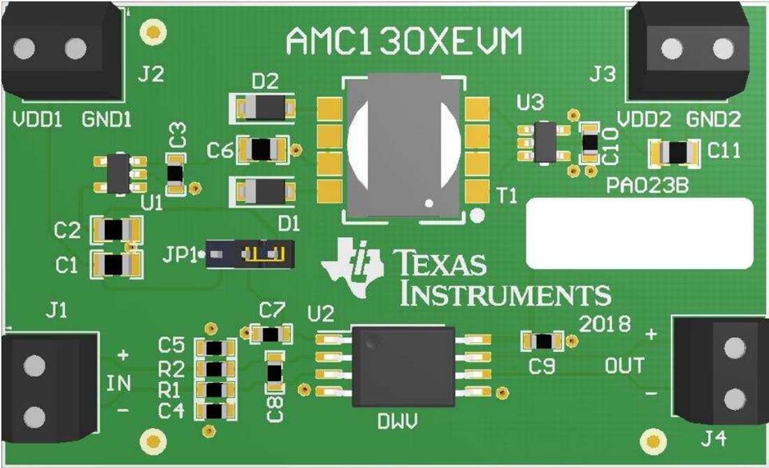 机械图纸 - Texas Instruments AMC1301EVM电流检测评估模块 (EVM)