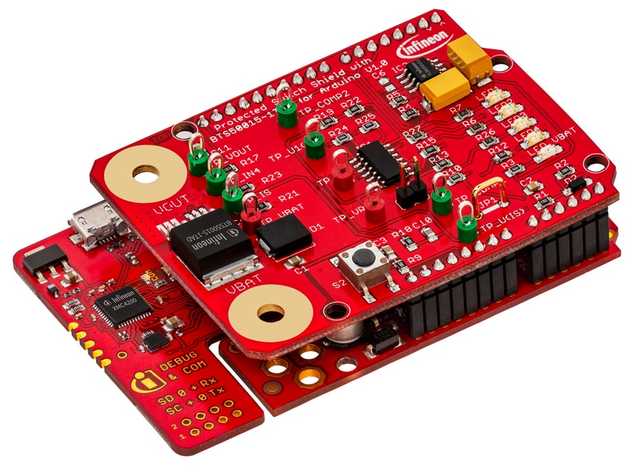 图表 - Infineon Technologies SHIELDBTS50015-1TAD 12V保护开关扩展板