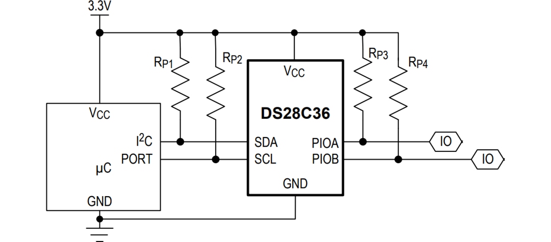 应用电路图 - Analog Devices / Maxim Integrated DS28C36 Deep Cover® 安全认证平台