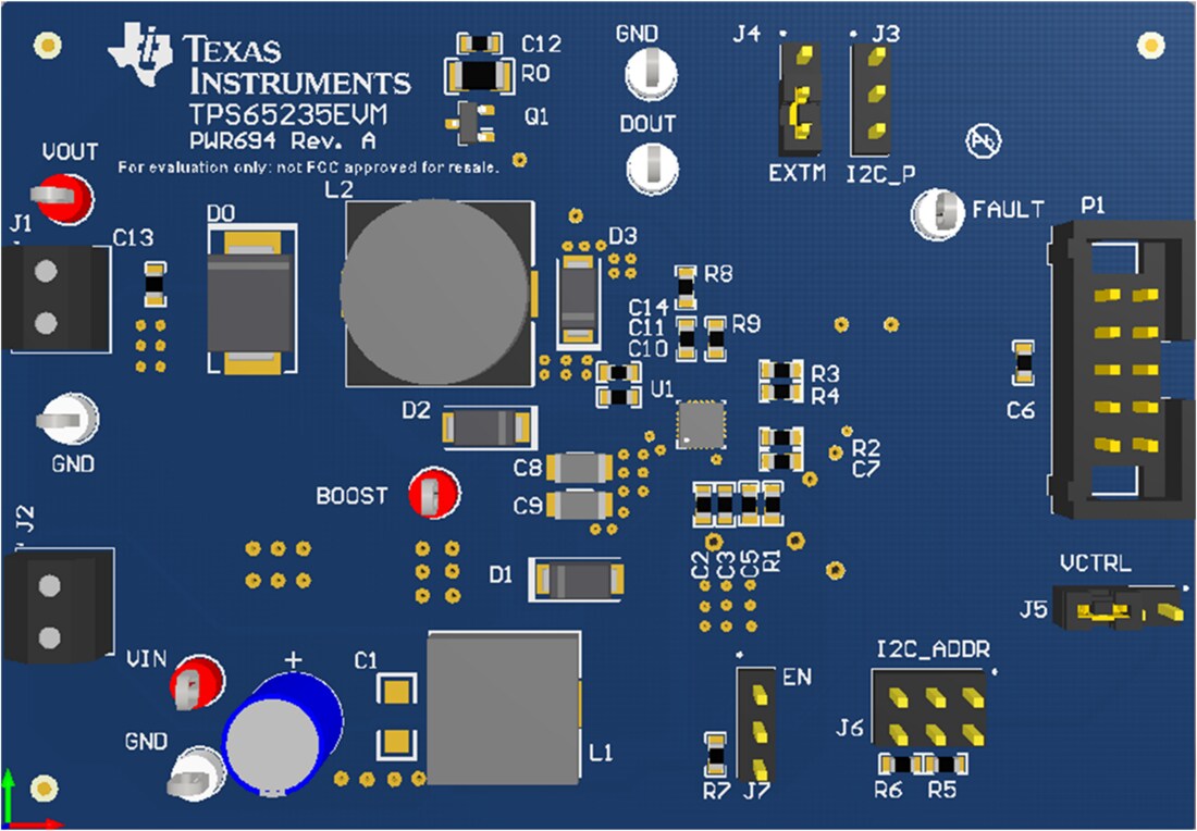 机械图纸 - Texas Instruments TPS65235EVM-694稳压器评估模块 (EVM)