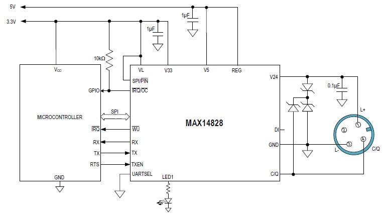 Analog Devices / Maxim Integrated MAX14828 IO-Link器件收发器