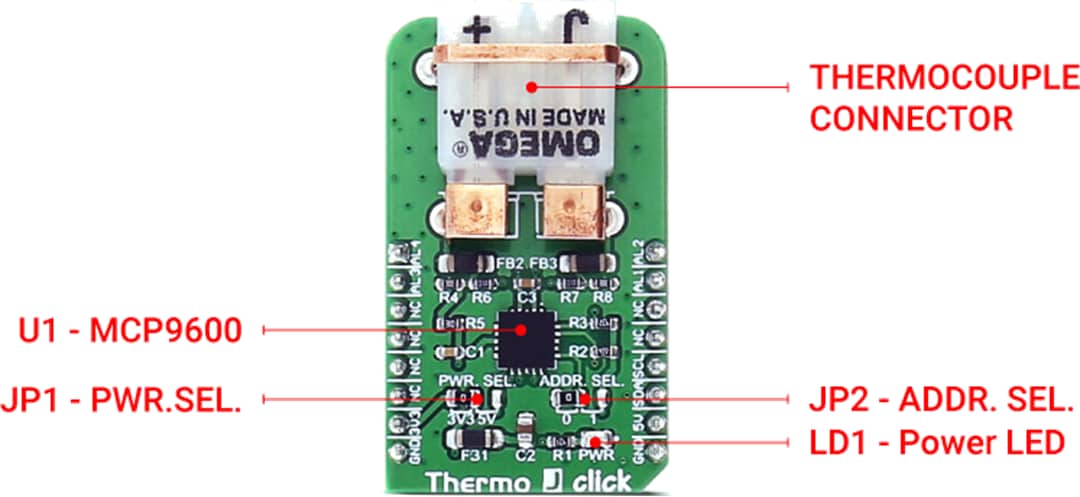 Mikroe MIKROE-2811 Thermo J Click板