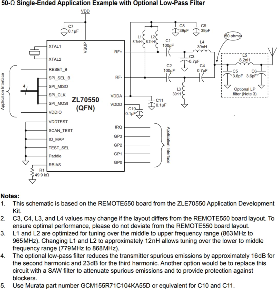 Microsemi / Microchip ZL70550射频收发器