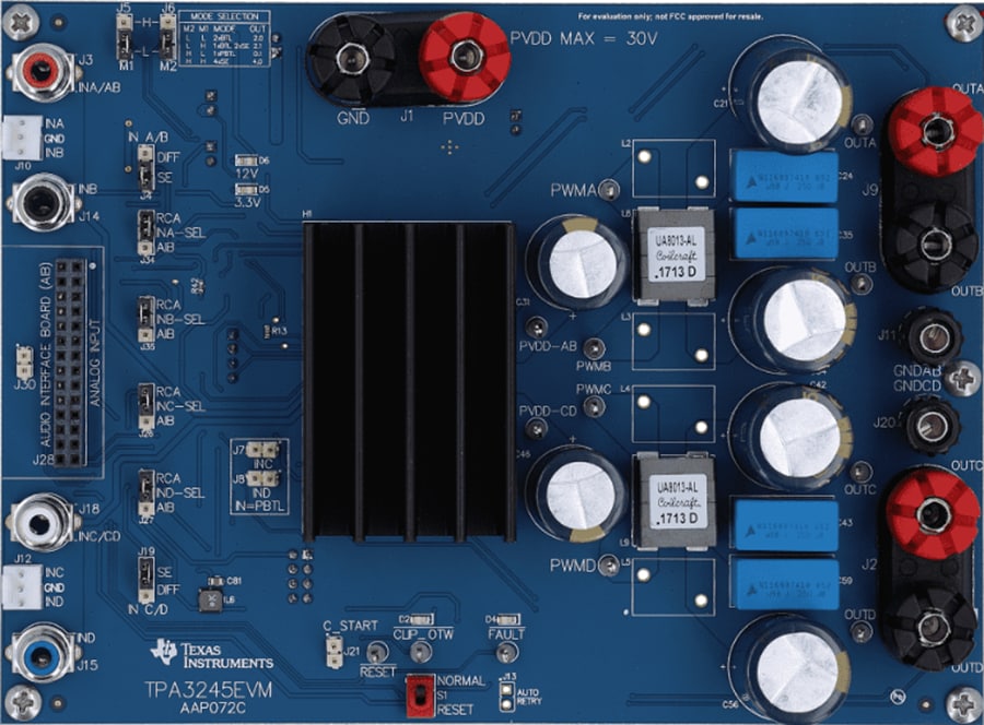 Texas Instruments TPA3245EVM PurePath™超高清评估模块