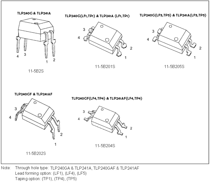 Toshiba TLP240/241A MOSFET Output Optocouplers