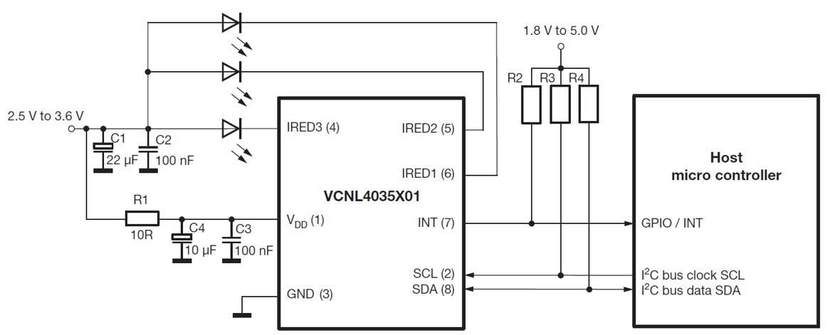 框图 - Vishay Semiconductors VCNL4035接近和环境光传感器