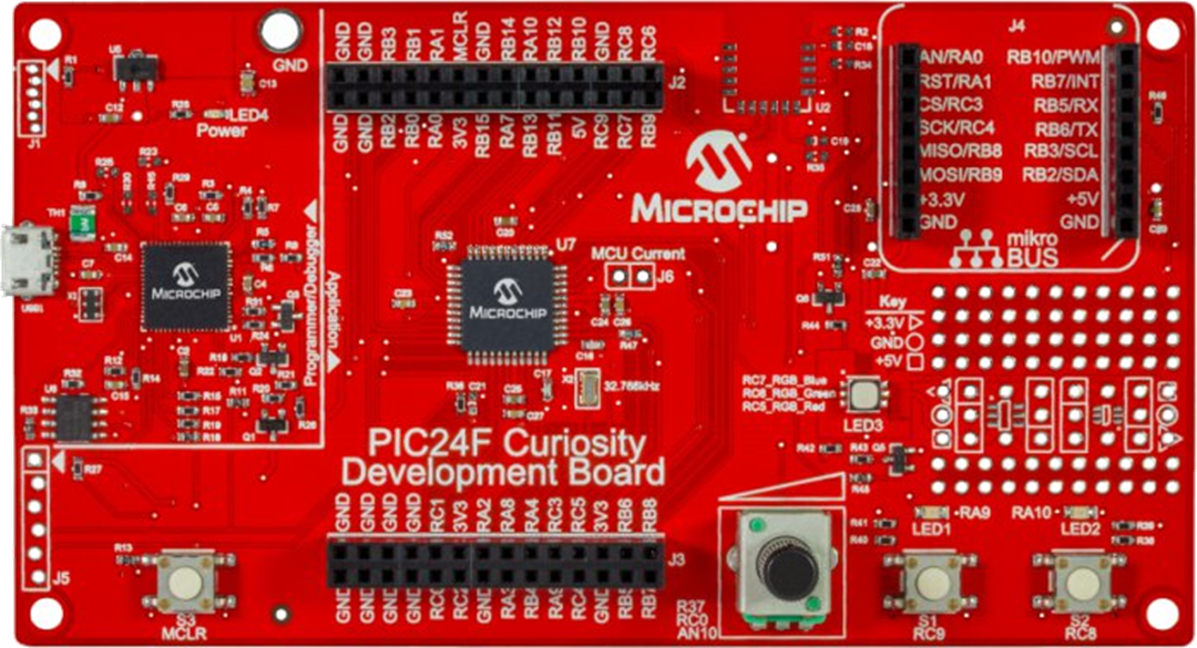 Microchip Technology PIC24F Curiosity 开发板