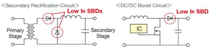 位置电路 - ROHM Semiconductor 肖特基势垒二极管