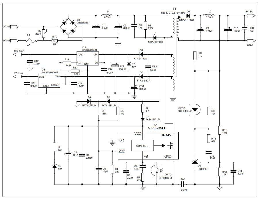 原理图 - STMicroelectronics STEVAL-ISA183V1评估板