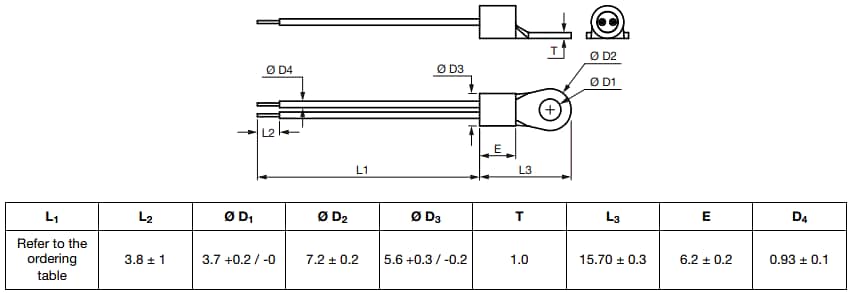 Vishay / BC Components NTCALUG01T NTC热敏电阻器
