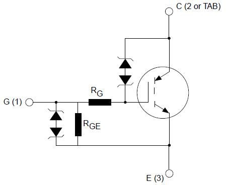 框图 - STMicroelectronics 汽车级内部钳位IGBT