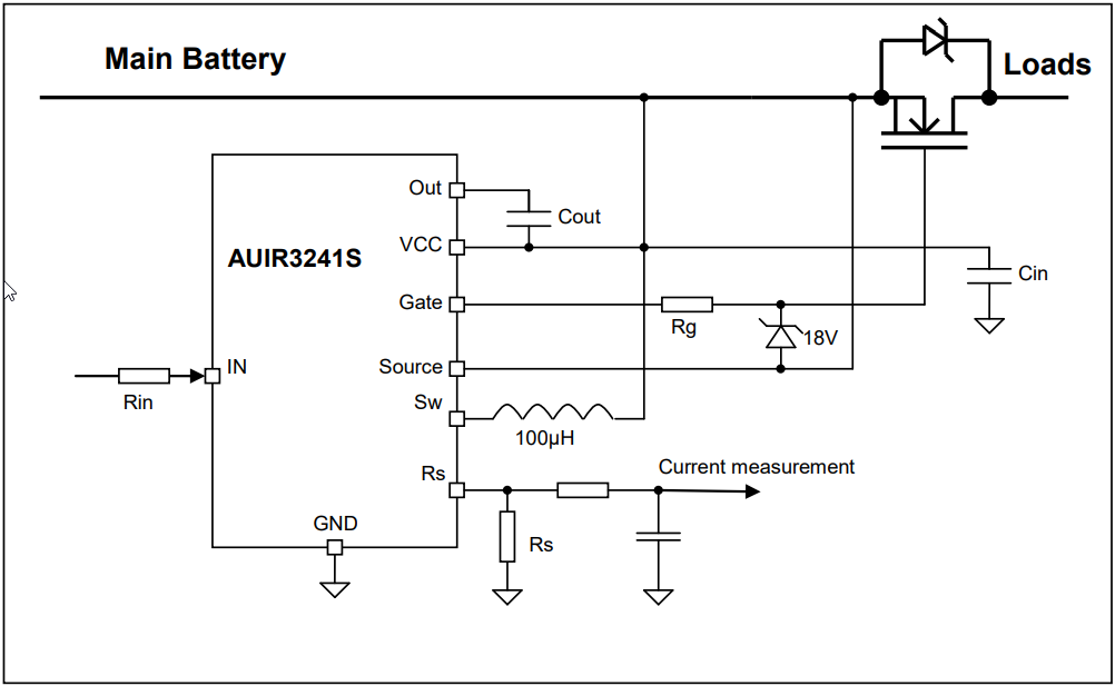 框图 - Infineon Technologies AUIR3241S和AUIR3242S高侧MOSFET驱动器