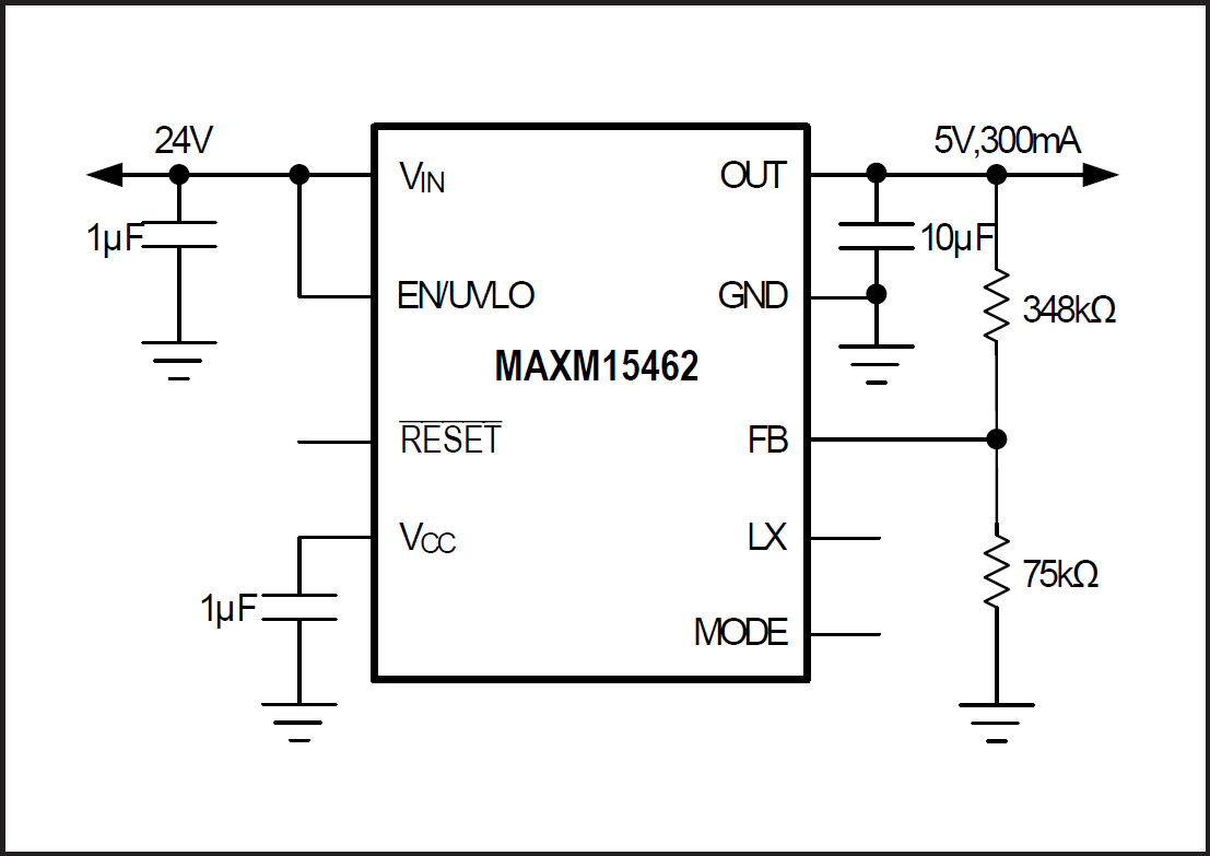 Block Diagram - Maxim Integrated MAXM15462紧凑型降压电源模块