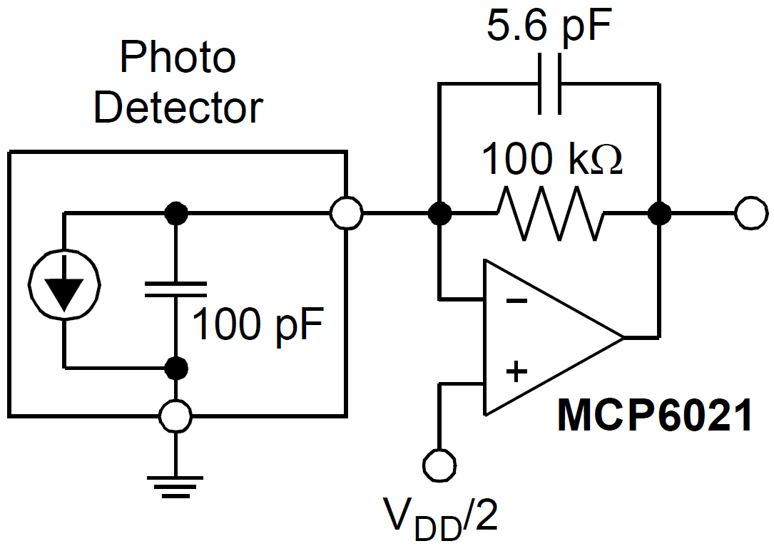 应用电路图 - Microchip Technology MCP602x轨到轨输入/输出运算放大器
