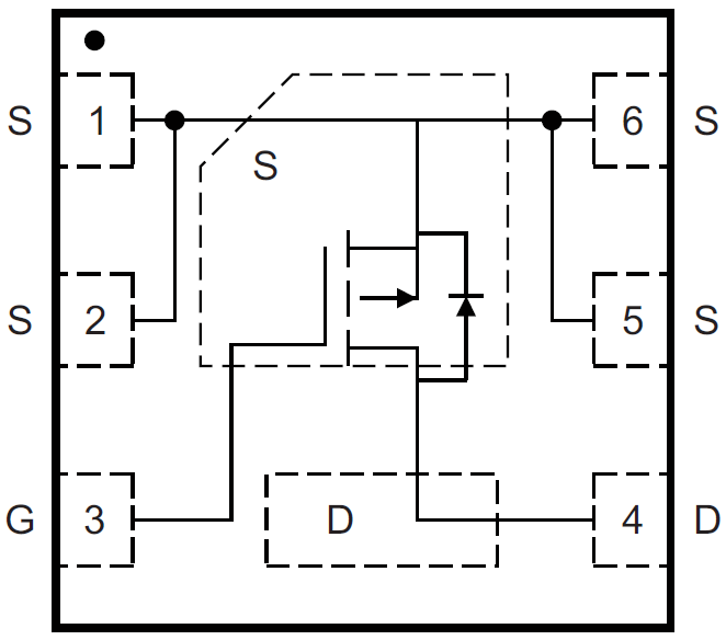 原理图 - Texas Instruments CSD25310Q2 20V P沟道NexFET功率MOSFET