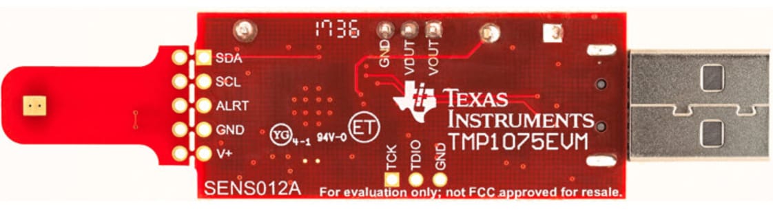 原理图 - Texas Instruments TMP1075EVM数字温度传感器评估板
