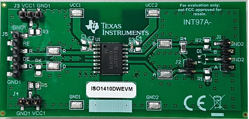 原理图 - Texas Instruments ISO1410DW评估模块