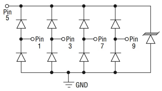 图表 - Bourns CDDFN10-3304N TVS/转向二极管阵列