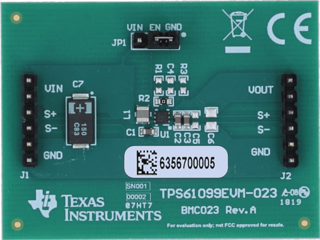 机械图纸 - Texas Instruments TPS61099EVM-023评估板