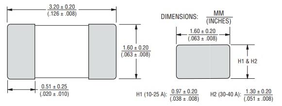 Bourns SF-1206HV SinglFuse™ SMD保险丝