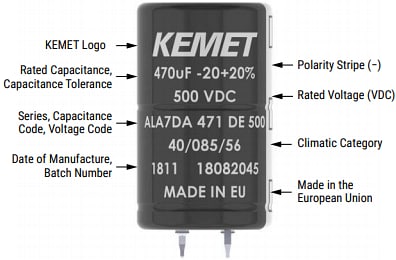 信息图 - KEMET ALA7A/D、ALA8A/D和ALO8A卡入式电容器