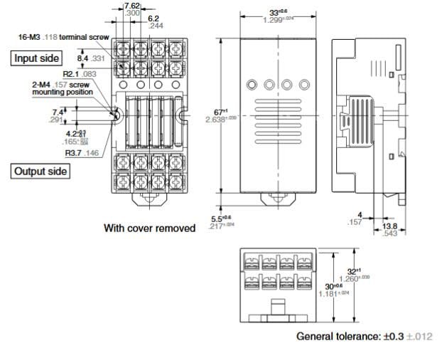 Panasonic Industrial Devices RT-3系列4点端子式单元继电器