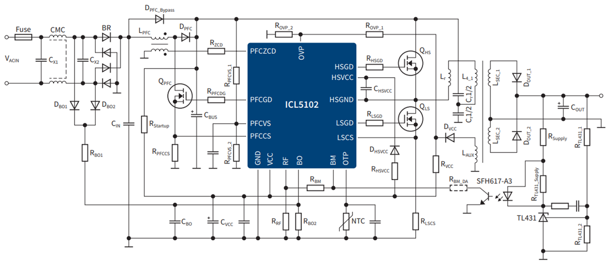 Infineon Technologies ICL5102高性能PFC谐振控制器