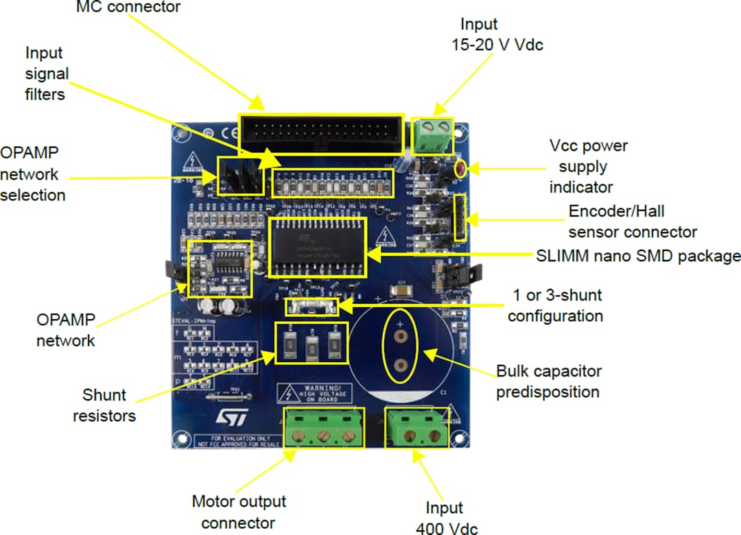 STMicroelectronics STEVAL-IPMnM2S电机驱动电源板
