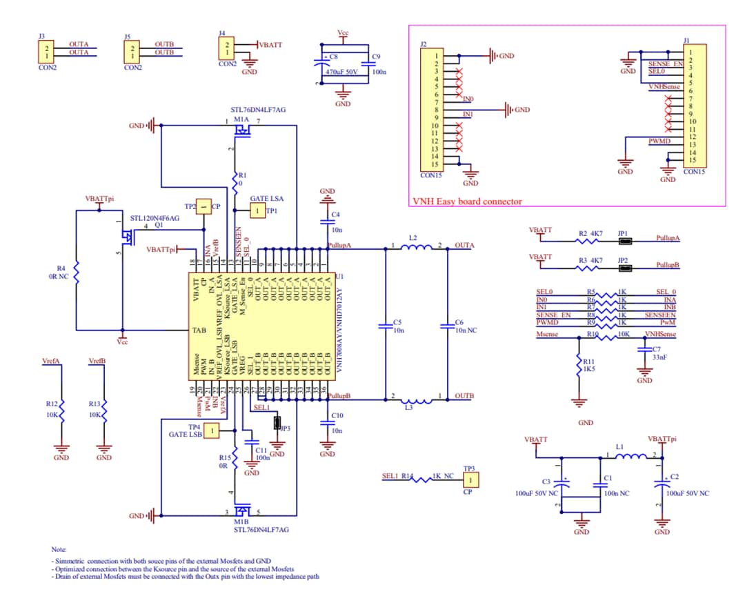 STMicroelectronics EV-VNHD7008AY评估板