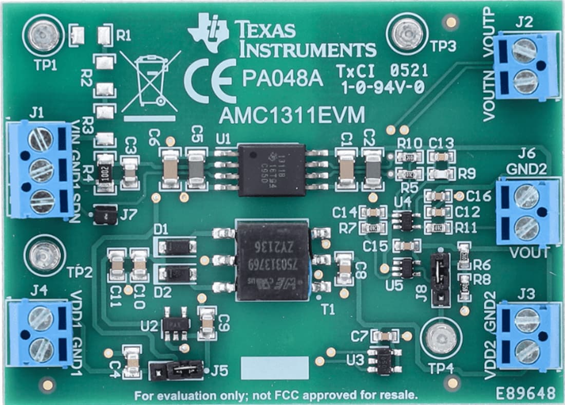 机械图纸 - Texas Instruments AMC1311EVM评估模块