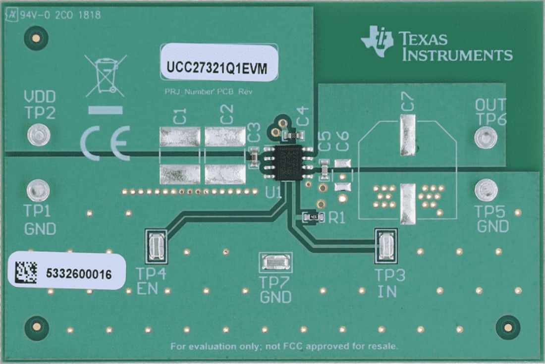 机械图纸 - Texas Instruments UCC2732xQ1EVM评估模块 (EVM)
