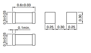 机械图纸 - TDK MPZ0603-H片式磁珠