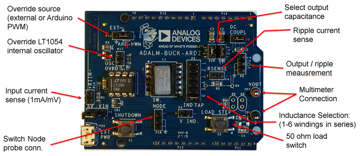 位置电路 - Analog Devices Inc. ADALM-BUCK-ARDZ配套板