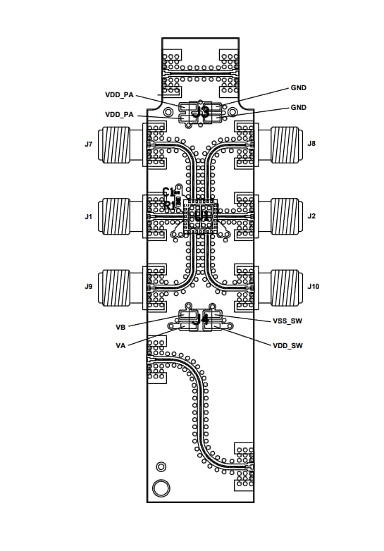 机械图纸 - Analog Devices Inc. ADL8111-EVALZ评估板