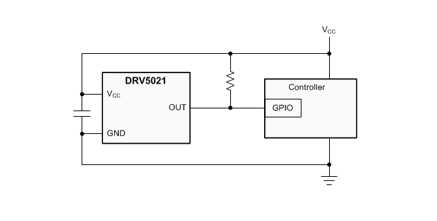 框图 - Texas Instruments DRV5021/DRV5021-Q1单极开关