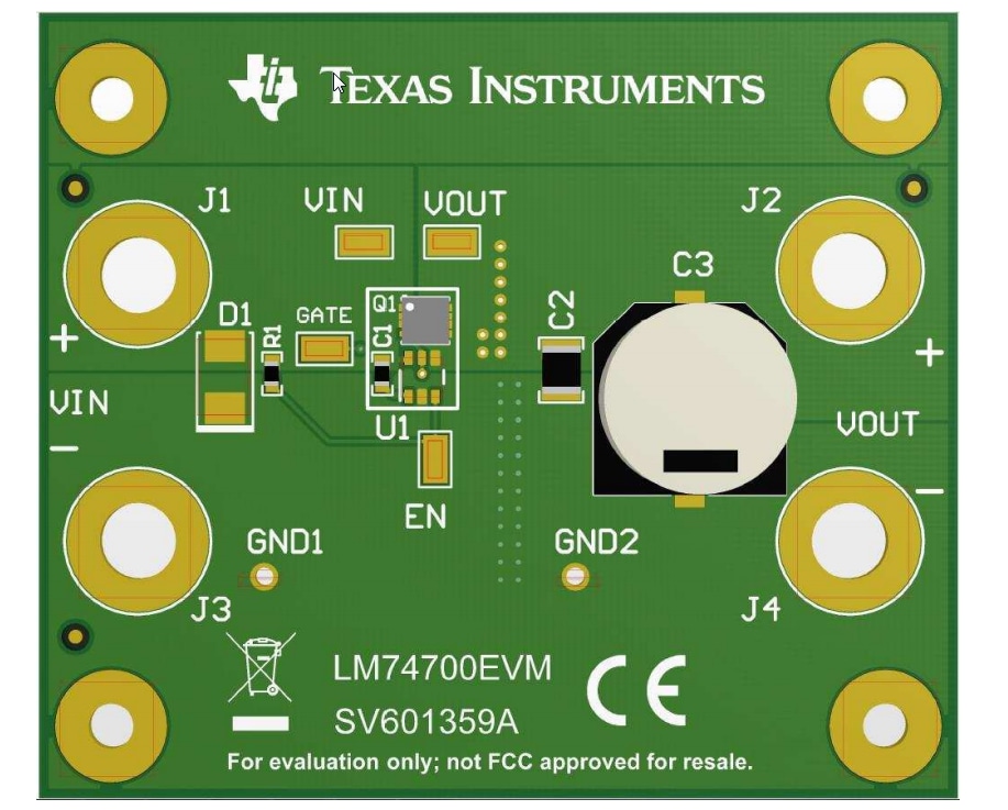 位置电路 - Texas Instruments LM74700EVM评估模块