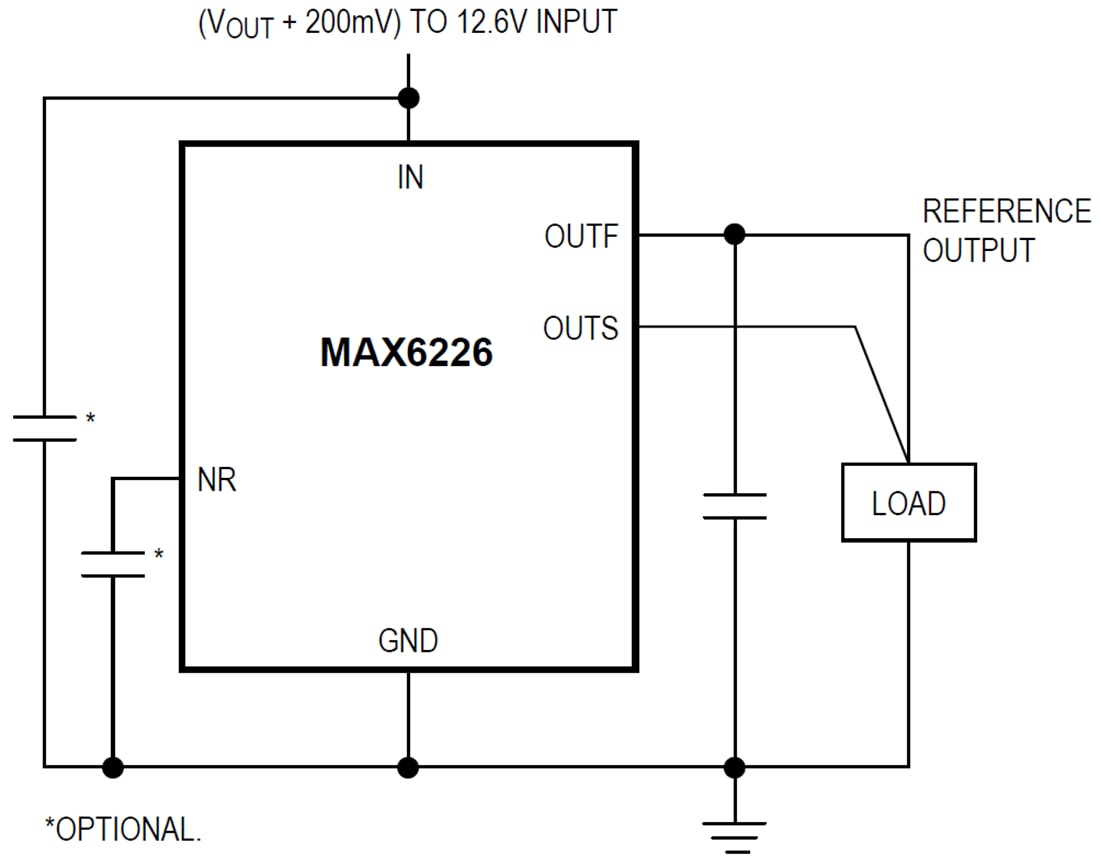 应用电路图 - Analog Devices / Maxim Integrated MAX6226电压基准