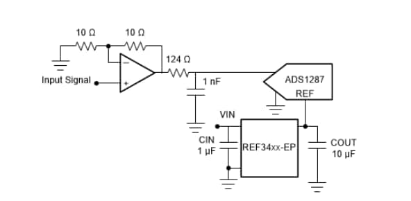 应用电路图 - Texas Instruments REF34xx-EP电压基准