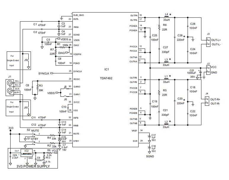 原理图 - STMicroelectronics STEVAL-CCA027V1演示板